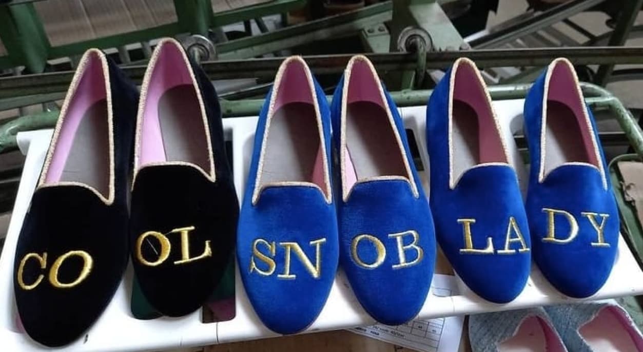 Velvet Slippers-with -initials