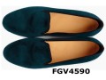 fgv4590-dk-green-color-velvet-slipper