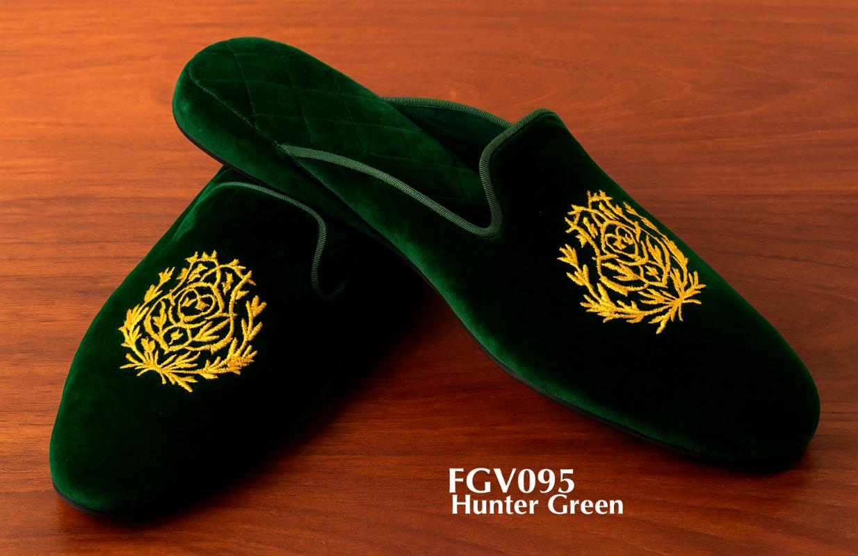green emerald velvet dress Mens Hunter Green Raised Baroque Velvet Dress Loafers Shoes After Midnight 6910 S