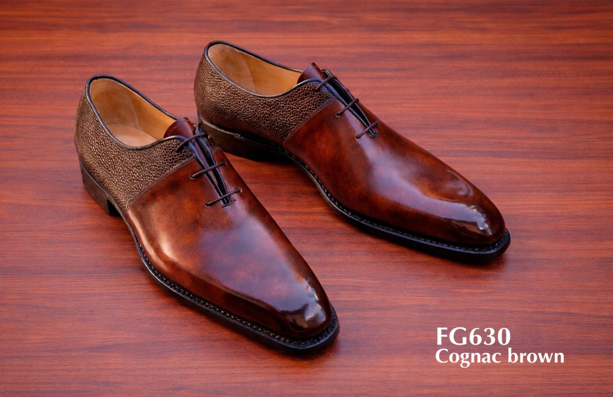 cognac waterpolish classics wholecut shoe