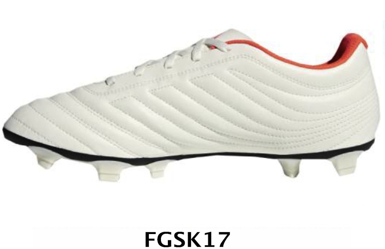 Soccer white leather boots